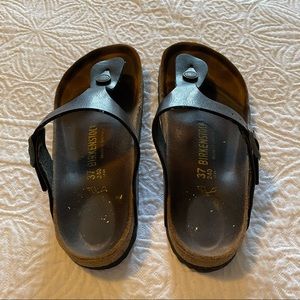 Black leather Birkenstock sandals